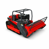 Tondeuse robot sans fil à télécommande, disponible en version essence ou diesel, pour broyer l'herbe haute et les mauvaises herbes