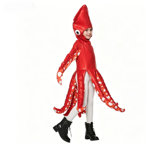Combinaison de cosplay de calmar pour enfants, costume d'animal marin, tenue de scène pour <span class=keywords><strong>Halloween</strong></span>, style pieuvre calmar amusant - Product Image 2