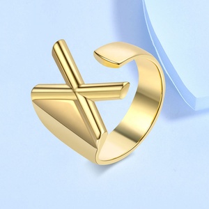 Merryshine Women Jewelry Customization Gold Adjustable Alphabet <strong>Initial</strong> Letter <strong>Rings</strong> - Product Image 4