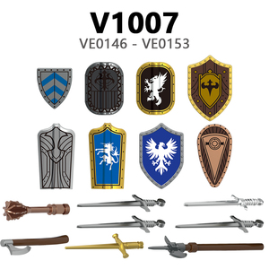 V1007 Mini Blocchi da Costruzione Cavaliere Gotico Unicorno Aquila Nera Divina, Mattoncini Educativi da Collezione per Bambini, Giocattoli Regalo - Product Image 1