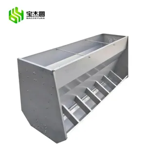 New Design long Type Stainless Steel Double Side Trough Pig Hog Feeder in Livestock Farm