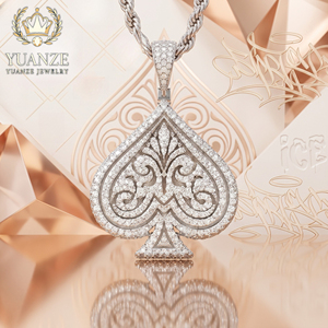 Ciondolo in Argento S925 Stile Street <span class=keywords><strong>Rap</strong></span> con Moissanite, Completamente Tempestato di Pietre Scintillanti, Accessorio Hip-hop per Uomini e Donne - Product Image 1