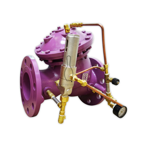 PRV-4103 ASTM A48 Cast Iron Pilot-operated Valve 16 <b>BAR</b> Horizontal Flow Pressure Relief Valve - Product Image 1