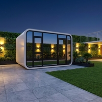 Casa Prefabricada Verde de Lujo de Alta Calidad, Oficina Móvil Moderna, Hotel con Energía Solar, Material CFRP, Forma Rectangular/Cuadrada, Múltiple