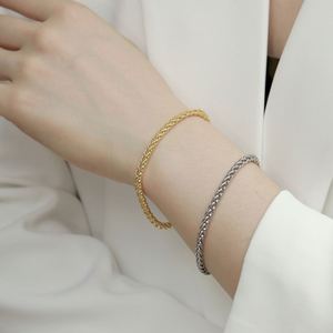 Dylam 925 Sterling <b>Silver</b> Women 18K Gold Plated Nickel-Free Hypoallergenic Jewelry Hip Hop Chunky <b>Cuban</b> <b>Link</b> <b>Chain</b> Bracelet - Product Image 2