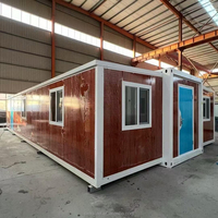 Maisons conteneurs portables étanches de 20 et 40 pieds, extensibles, pour caravanes et maisons mobiles, avec 2 chambres