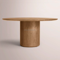 Table à manger ronde en bois artisanale moderne de luxe, meubles de cuisine, taille personnalisable