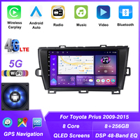 Pemutar Video Mobil untuk Toyota Prius 2009-2015 Navigasi GPS Built-in Dsp Car-play Radio Android Head Unit Mobil