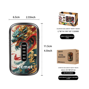 For KM-T417 Household Hairdresser Double Blade Electric Shaver Cordless Rechargeable Facial Beard <strong>Razor</strong> <strong>Foil</strong> Men's - Product Image 3