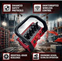 Control Remoto Automático Proporcional de 6 Palancas de Mando, Resistente al Agua IP68, Alcance de 500 m, para Grúas y Miniexcavadoras