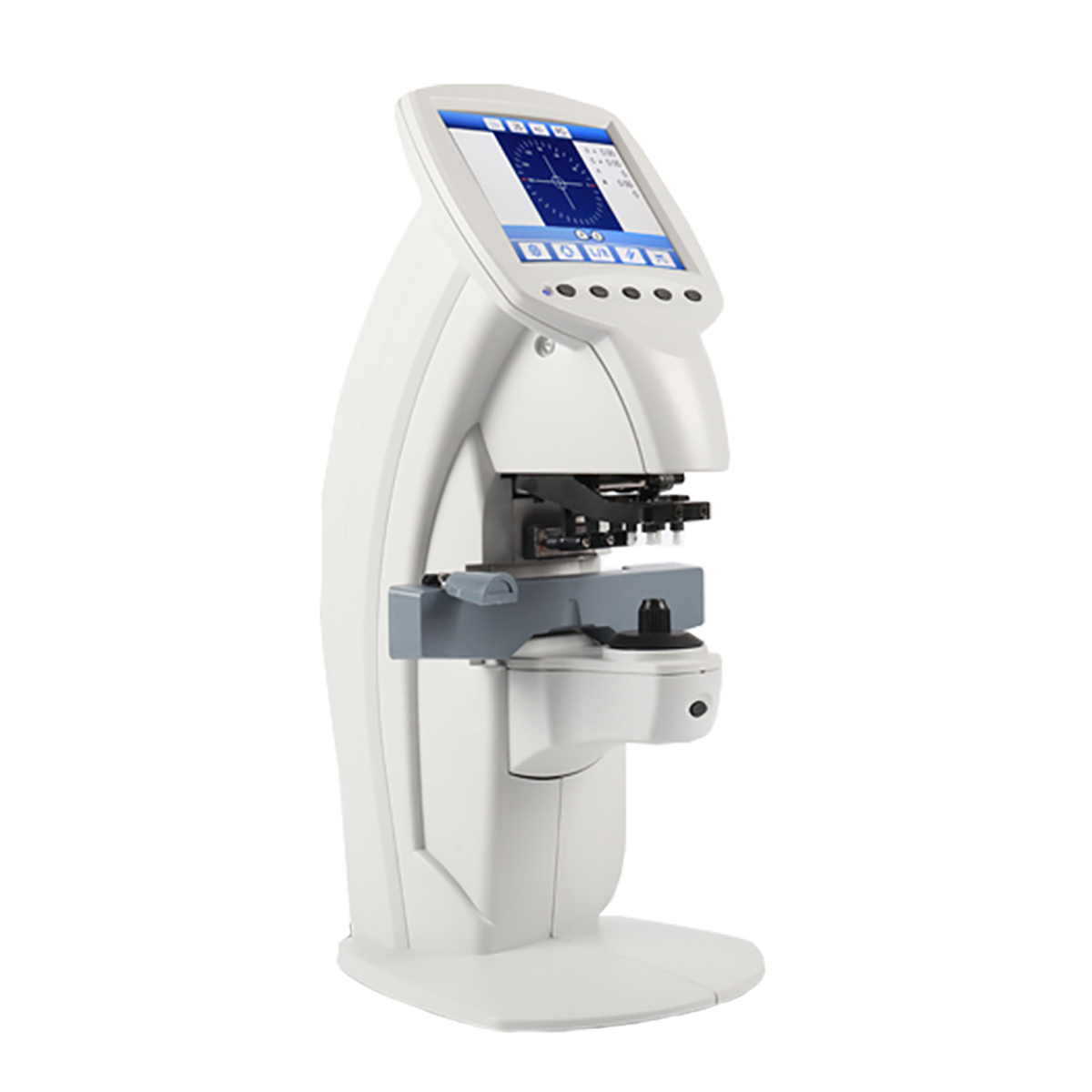 Pantalla LCD de 5.7 pulgadas Equipo oftálmico médico portátil inteligente Equipo óptico digital de medición automática de lentes con PD e impresora