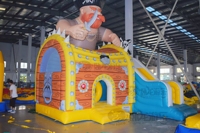 Toboggan gonflable commercial personnalisé pour enfants, château gonflable en PVC pour enfants, toboggan de fête à thème animalier à louer, toboggan à vendre
