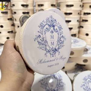 <span class=keywords><strong>Tamburello</strong></span> Personalizzato per Matrimonio, Bomboniera Musicale, Tamburo a Mano, Tamburelli Personalizzati per Matrimonio, Prezzo all'Ingrosso - Product Image 2