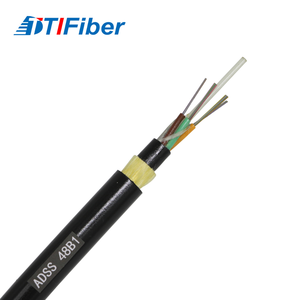 Cavo in Fibra Ottica ADSS a Doppia Guaina Autoportante Completamente Dielettrico per <span class=keywords><strong>Linee</strong></span> Elettriche <span class=keywords><strong>Aeree</strong></span>, 12 24 48 Core, per Impieghi Gravosi - Product Image 1