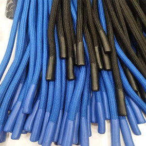 Bán buôn bện dây thừng <span class=keywords><strong>Polyester</strong></span> dây rút cho Hoodies đầy màu sắc mềm may vòng dây rút Silicone nhúng - Product Image 4