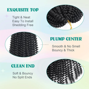 Approvisionnement d'usine Offre Spéciale Printemps Twist Crochet Tresses Cheveux Synthétique Profonde Pré Boucle <span class=keywords><strong>Tissage</strong></span> Curl Curly Extension - Product Image 5