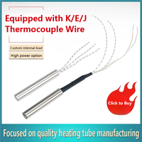 Chauffage Cartouche 220V Haute Temp Acier Inoxydable Industriel 250mm Fil 1000W une extrémité chauffe-cartouche