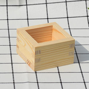 Cajas Rectangulares Pequeñas de Madera de Pino sin Tapa para <span class=keywords><strong>Sake</strong></span>, Bandejas Japonesas para Pasteles y Pan - Product Image 4
