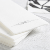 Vente en gros 33*40cm Luxe Airlaid Boissons Serviettes en papier 3 plis avec Logo personnalisé Échantillon gratuit disponible