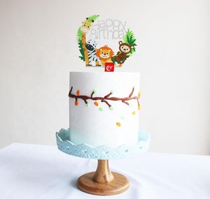 Decoración <span class=keywords><strong>de</strong></span> acrílico con letras <span class=keywords><strong>de</strong></span> mono y dibujos animados para pastel, decoración <span class=keywords><strong>de</strong></span> postre, Fiesta en la jungla, animales, Decoración <span class=keywords><strong>de</strong></span> Pastel <span class=keywords><strong>de</strong></span> feliz cumpleaños para niños - Product Image 2