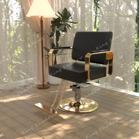 Chaise de Barbier Inclinable en Fer Robuste avec Repose-Pieds Réglable pour Salon de Coiffure et Barbier - Mobilier Commercial pour Salon - Vente Chaude
