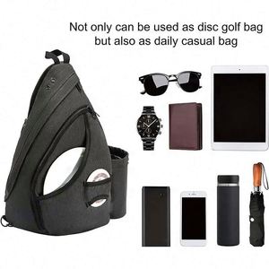 Sac de golf en toile BSCI Factory, sac à bandoulière pour le golf de disque, capacité 8-10 disques, sac bandoulière, vente en gros - Product Image 3