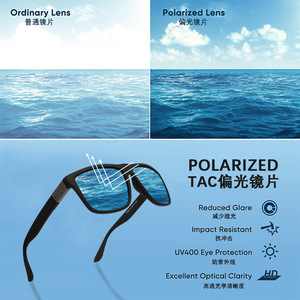 <b>Sunglasses</b> Men <b>Square</b> Full Rim Polarized UV400 Anti Glare Driving Retro Style - Product Image 3