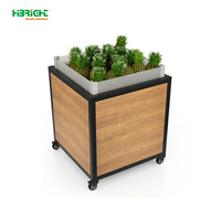 Chariot mobile pour produits frais en bois de pin massif, écologique, avec bac de rangement, pour optimiser la fraîcheur visuelle, pour les usines et les magasins, avec partenaire logistique mondial