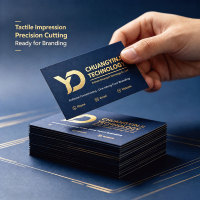 Cartes de visite personnalisées en papier fantaisie avec logo personnalisé, options de couleur et marquage à chaud pour la promotion de la marque
