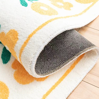 Sevimli gökkuşağı yuvarlak alan kilim çocuk kreş paspas yumuşak peluş kaymaz halı