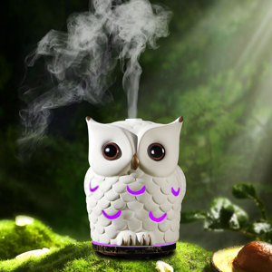 Humidificateur ultrasonique en céramique écologique en forme de hibou mignon, diffuseur <span class=keywords><strong>d</strong></span>'<span class=keywords><strong>air</strong></span> purificateur <span class=keywords><strong>d</strong></span>'<span class=keywords><strong>air</strong></span> avec éclairage LED, capacité 200 ml, faible <span class=keywords><strong>bruit</strong></span> 35 dB - Product Image 6