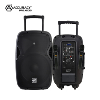Altavoz PA Activo Portátil Accuracy Pro Audio CSLT12AUH de 100 W y 12 Pulgadas con Dos Micrófonos Inalámbricos