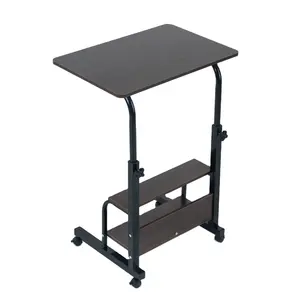 Computer tisch mit Tastatur Laptop Bett ablage Schreibtisch Tragbarer hölzerner Laptop tisch mit RÄDERN - Product Image 1