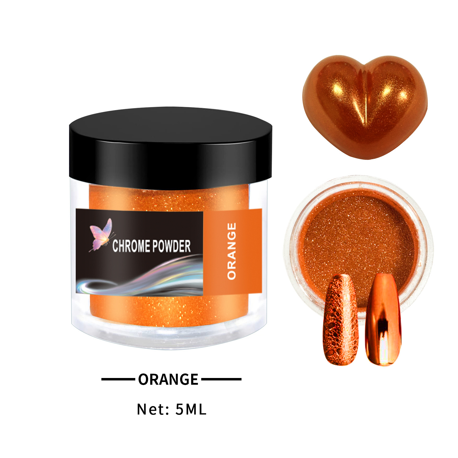 Poudre de chrome-12orange 5ml