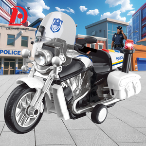 Ensemble de jeu de véhicules de police à inertie 5 pièces : Camion de dépannage, Hélicoptère, <span class=keywords><strong>Moto</strong></span>, Berline, Pick-up – <span class=keywords><strong>Jouet</strong></span> de police urbaine à friction - Product Image 4