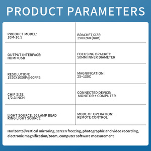 <span class=keywords><strong>Microscope</strong></span> numérique USB industriel 4K avec caméra à grossissement 100X pour l'inspection des circuits imprimés, la réparation de soudure, l'électronique, objectif de <span class=keywords><strong>microscope</strong></span> - Product Image 6