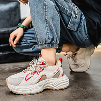 2025 chaussures de sport décontractées de haute qualité pour hommes avec logo personnalisé conception épaisse rembourrage respirant poids léger