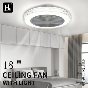 Modern Metal Ceiling Fan Light LED Daylight Illumination <b>Remote</b> <b>Control</b> Aluminum Body Surface Mounted Bedroom CRI 90 IP33 AC/DC - Product Image 4
