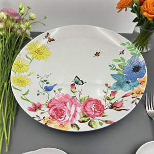 Platos de <span class=keywords><strong>melamina</strong></span> de plástico circular para alimentos grandes para buffet y banquetes, aptos para lavavajillas, platos para servir pollo asado no tóxico - Product Image 3