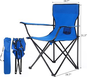 Chaise de camping pliante ultralégère de luxe en fer forgé, personnalisée en Chine, pour la pêche et la randonnée, chaise de plage de haute qualité avec sac de transport - Product Image 4