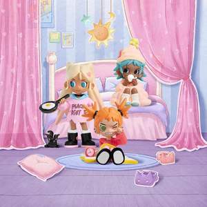 POP MART Lil Peach Riot Sleepover Series Blind Box Figurines d'<span class=keywords><strong>action</strong></span> Jouets de collection Cadeaux de Noël et d'anniversaire pour filles et garçons - Product Image 5