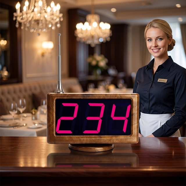 Wireless Calling System Host Voice Reporting Broadcast Display Receiver Led Calling Pager for Cafe Bar Club Restaurant