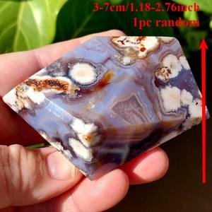 บลูฟลาวเวอร์อาเกต รูปทรงอิสระ หินคริสตัลธรรมชาติขัดเงา สำหรับตกแต่งบ้าน สำนักงาน รีคาอิ ฮีลลิ่ง งานฝีมือ ของขวัญ - Product Image 2