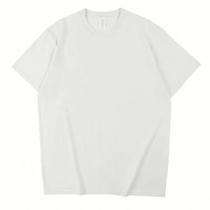 Design Custom Summer Short Sleeve T-shirt Pure Cotton Men's Loose Top Round Neck Solid Colort-shirt Homme - Product Image 4