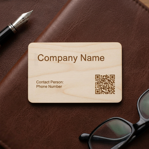 Tarjeta de presentación de madera con chip NFC RFID NTAG216 13.56 MHz para información de contacto de la empresa - Product Image 2