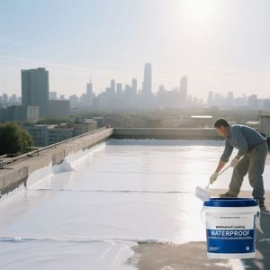 Revêtement imperméable personnalisé haute performance pour toiture, matériaux liquides acryliques personnalisés pour application au pinceau - Product Image 2