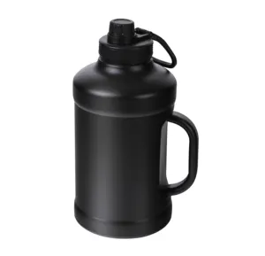 Bicchieri da 2,2 litri Bpa Free Gym 64 Oz/2l bottiglia d'acqua da mezzo gallone bottiglia d'acqua personalizzata in acciaio inossidabile a doppia parete con Logo in metallo