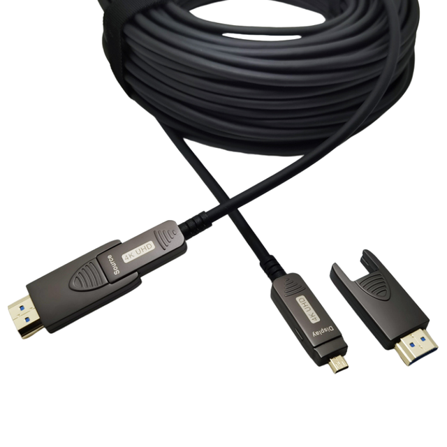 AOC HDMI Fiber Cable Optical Fiber Hdmi Cable Displayport Cable Customized 48gbps 8K 4K 2.1V for HDTV 3m 5m 10m 20m 50m O Gold