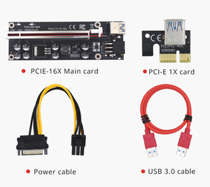 การ์ด PCI Express <span class=keywords><strong>VER009S</strong></span> ถึง1X,สาย USB 16X หัวต่อ SATA เป็น3.0สำหรับการ์ดจอและวิดีโอกราฟิกปี6Pin - Product Image 2