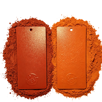 Peinture en poudre polyester thermodurcissable texturée rouge orangé résistante aux intempéries pour meubles, vente en gros directe usine Hudson Source